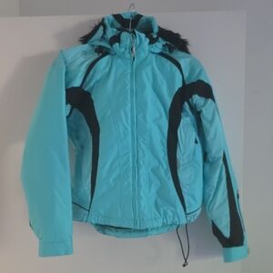 Obermeyer Women's Turquoise and Black Ski Jacket